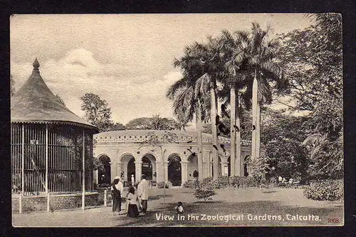 92755 AK Indien Calcutta Zoo Zoological Garden 1907 Sea post
