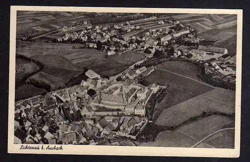 91842 AK Lichtenau bei Ansbach Luftbild Fliegeraufnahme um 1940