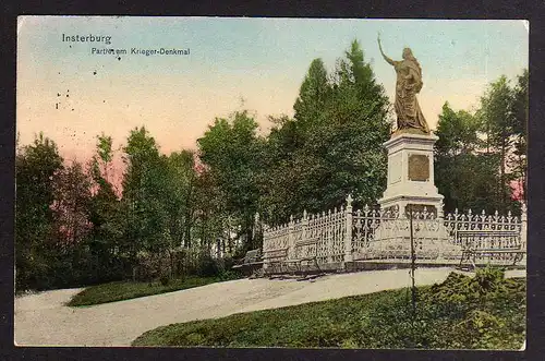 92911 AK Insterburg 1915 Krieger Denkmal