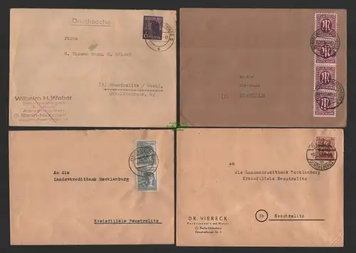 B10214 20x Brief Berlin 1946 - 1948 Einschreiben Spandau Charlottenburg Neukölln