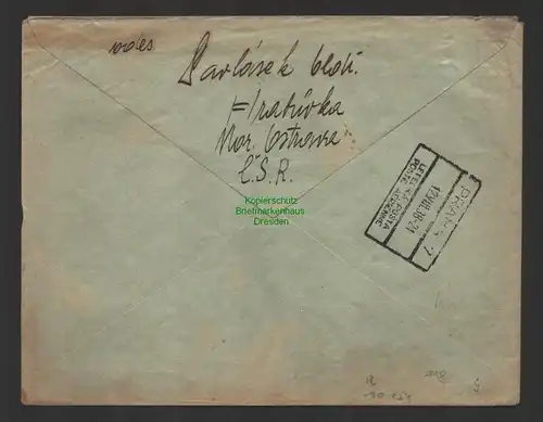 B10154 Brief Luftpost Mor. Ostrava Tschechei nach Barcelona Espana 1938