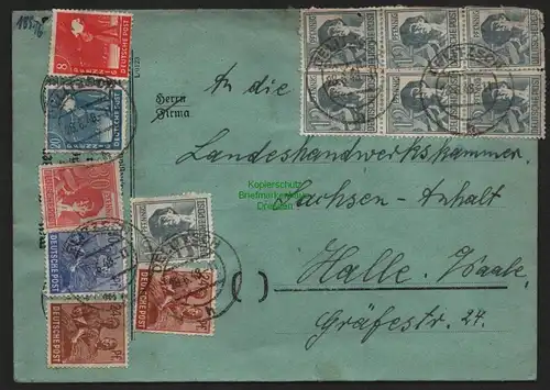 B11389 Brief SBZ Zehnfach Währungsreform 1948 Delitzsch 28.6.48