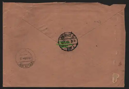 B11452 R-Brief Einschreiben SBZ Gebühr Zustellgebühr bezahlt Kröpelin 1945