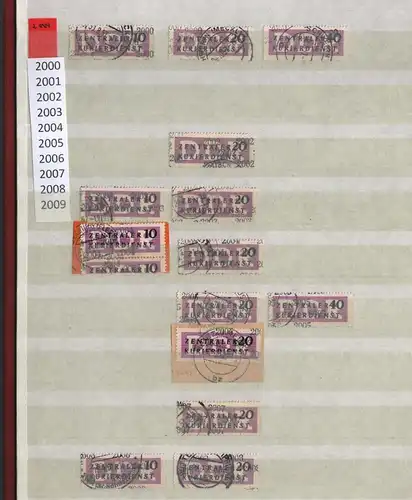 B13602 DDR ZKD Sammlung ex 10 - 15 gestempelt 16 Werte Gadebusch Lübz Parchim