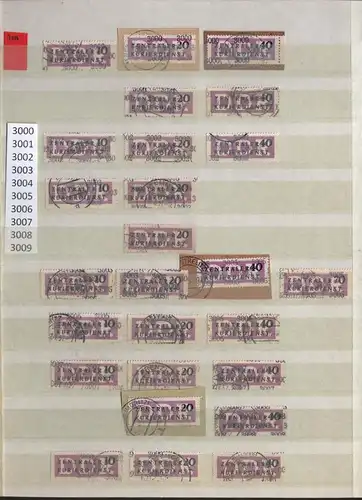 B13603 DDR ZKD Sammlung ex 10 - 15 gestempelt Bezirk 3000 Neubrandenburg 40 Wert