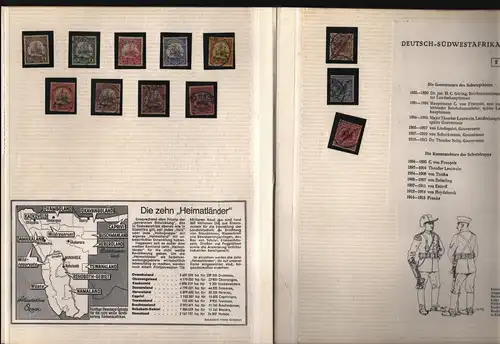 B13514 Deutsche Kolonien Deutsch Südwestafrika Marken Stempel Geldscheine