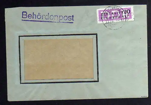 B1490 DDR ZKD 15 Kontrollzahl 1110 Brief Zeulenroda geprüft BPP VEB Werkzeugmasc