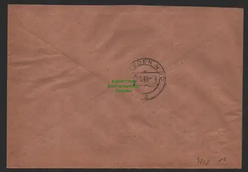 B9818 R-Brief Gebr. Hörmann A.-G. Wurzen 660  Hermann Zeuner  1943