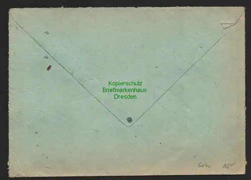 h6040 SBZ Handstempel Bezirk 36 Senftenberg Brief 6.7.48 nach Leipzig