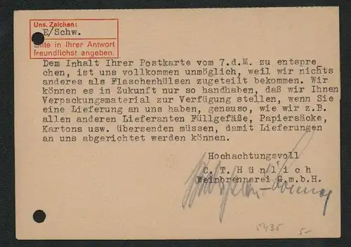 h5435 SBZ Währungsreform 1948 Postkarte Wilthen z Oberlausitz Gebühr bezahlt