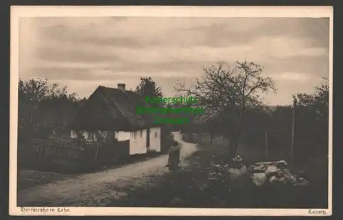 141134 AK Dorfstraße in Lehn Lausitz um 1925 Heimatschutz Bertha Zillessen