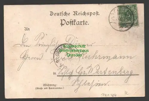 141124 AK Guben Litho 1900 Werderthor Thurm Sieges Denkmal Neisse Berge