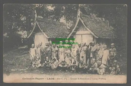 141940 AK Laos Groupe de Bonzillons a Luang Prabang um 1910