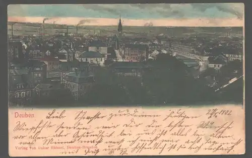 141676 AK Freital Deuben Panorama 1902