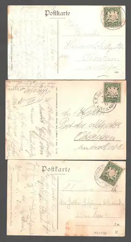 141732 3 AK Kirchheimbolanden Kurhaus 1908 Schillerhain 1910 Bahnpost Alzey - KS