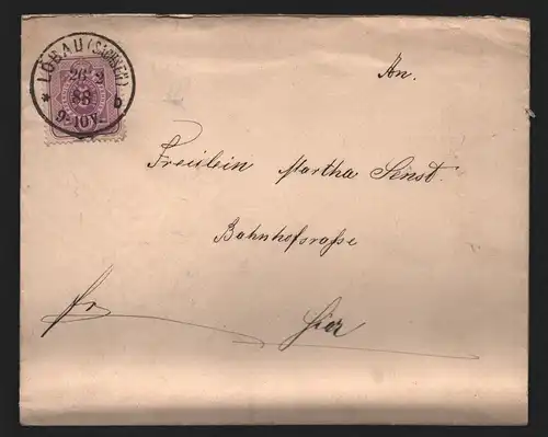 B12904 DR Deutsches Reich Brief Löbau Sachsen 1888 Ortsbrief