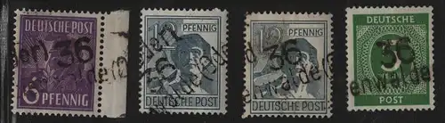 h6375 SBZ Handstempel Bezirk 36 Freienwalde Oder 4 Werte postfrisch ** gepr. BPP