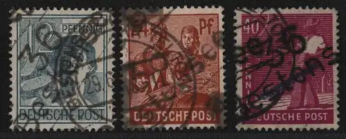 h6236 SBZ Handstempel Bezirk 36 Bestensee 3 Werte gestempelt gepr. BPP