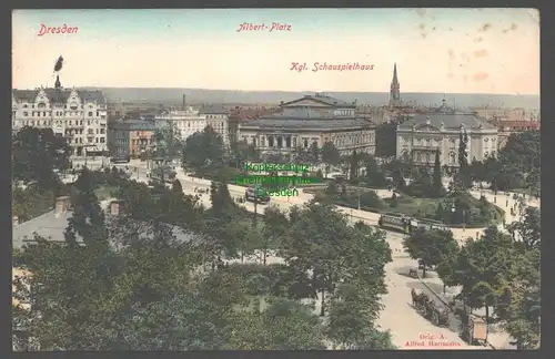155461 AK Dresden Neustadt Albert Platz Kgl. Schauspielhaus 1907
