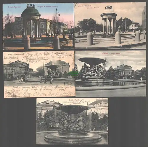 155462 5 AK Dresden Neustadt 1904 Albertplatz Monumentalbrunnen Ruhige Wogen