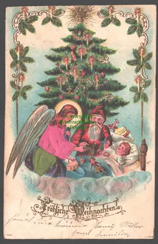 155428 AK Dresden Weihnachten 1902 Weihnachtsmann Engel Weihnachtsbaum