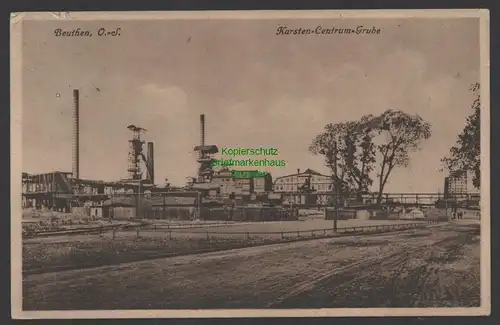 152157 AK Bytom Beuthen O.-S. Karsten Centrum Grube Bergbau 1930
