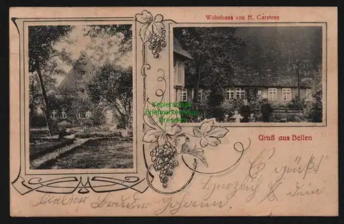 148304 AK Bellen Brockel Kr. Rotenburg Wümme 1910 Wohnhaus von H. Carstens