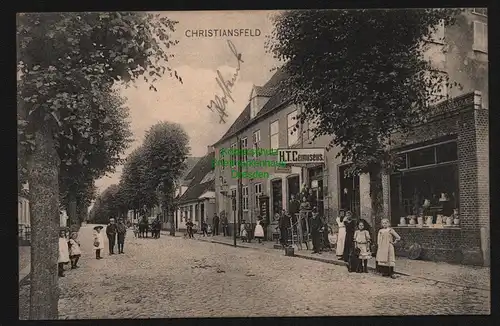 148291 AK Christiansfeld Sonderjylland Dänemark Geschäft H.T. Gemuseus 1912