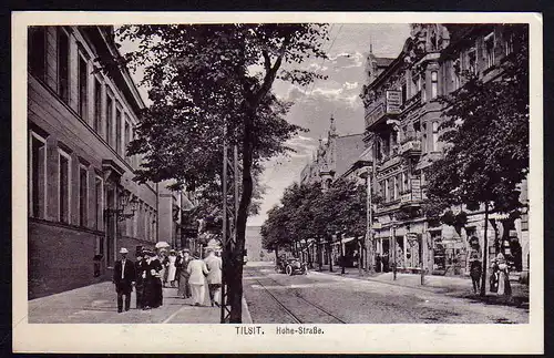 63022 AK Sowetsk Tilsit Hohe Straße Möbel Geschäft um 1910