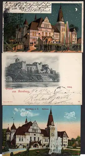 62771 3 AK Bernburg 1898 1903 Schloß Kurhaus