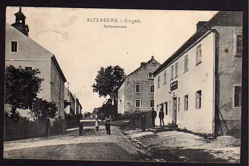 66467 AK Altenberg i. Erzgebirge Rathausstrasse 1908