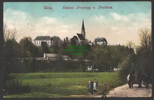 144878 AK Wels Stadt Oberösterreich Schloss Traunegg u. Thalheim 1908