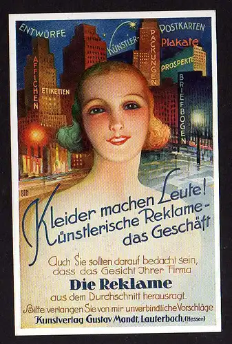 95743 AK Lauterbach Hessen Reklame für Reklame Gustav Mandt Verlag