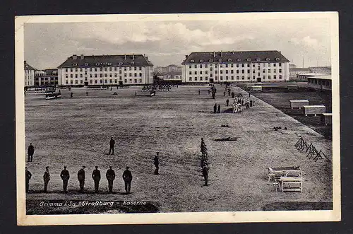 94421 AK Grimma Sa. Straßburg Kaserne Feldpost 1940