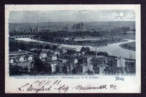 94116 AK Metz 1898 Panorama von St. Quentin gesehen