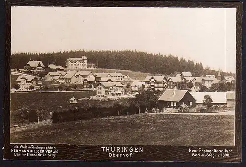 94150 AK Oberhof Thüringen Fotokarte 1898 Fotoglob Kürschner