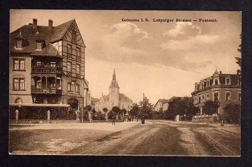 99254 AK Grimma Leipziger Strasse Postamt 1908