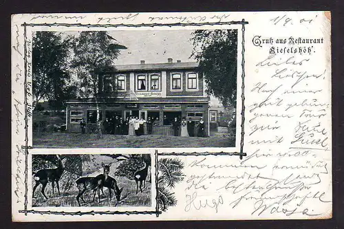 99427 AK Kieselshöh Restaurant Buchwedel 1901 Bahnpost Hannover Hamburg