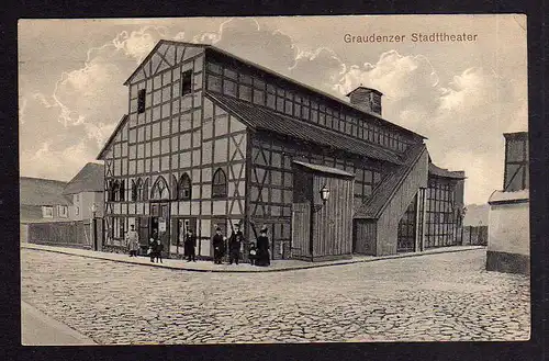 97816 AK Graudenz Grudziadz Stadttheater Vollbild Feldpost 1916 Westpreußen