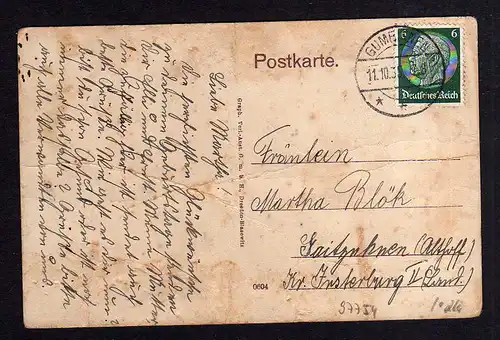 97754 AK Gussew Gumbinnen Ostpreußen 1935 Kaserne Straße Lazarett