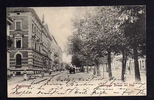 97753 AK Gussew Gumbinnen Ostpreußen 1904 Insterburger Straße Post