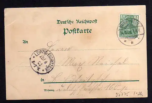 97775 AK Litho Gruss aus Rochsburg 1901 Restaurant Bellevue