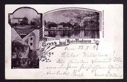 97814 AK Klein Machnow Kleinmachnow 1898 Restaurant H. Türk Burg Ruine Schloss
