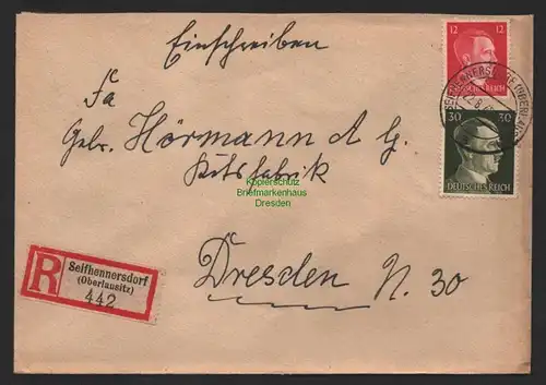 B9734 R-Brief Gebr. Hörmann A.-G. Seifhennersdorf (Oberlausitz) Rudolf Walther