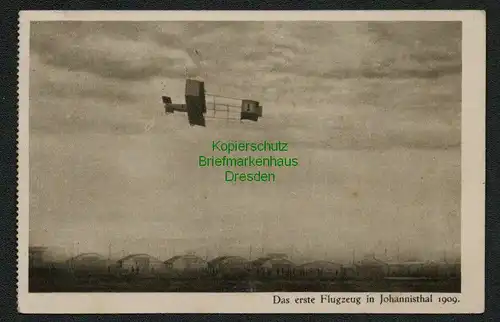 137692 AK Berlin Johannisthal Das erste Flugzeug 1909 Flugplatzphotograph Franz