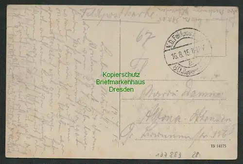 137883 AK Sowetsk Tilsit Ostpreußen Bahnhofstraße 1915 Feldpost Kaffee Rösterei