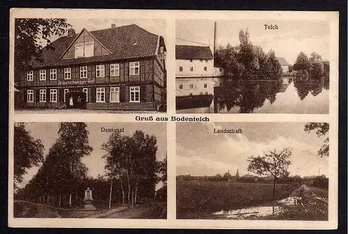 73139 AK Bodenteich Hotel Gaststätte Braunschweiger Hof Teich 1929