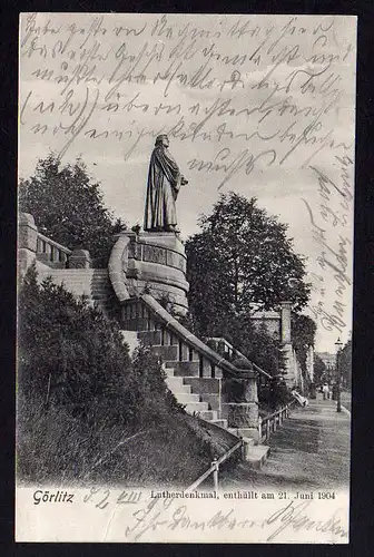 78537 AK Görlitz Lutherdenkmal enthüllt am 21. Juni 1904