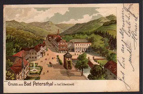 78171 AK Bad Peterstal Litho 1904 badischer Schwarzwald Kurhaus