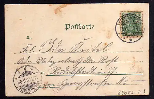 88087 AK Litho Schwarzburg 1900